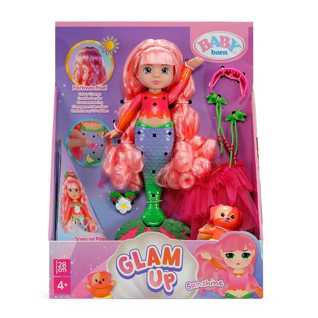 Кукла Baby Born Glam Up Русалочка Саншайн 28 см (871782) - Фото 6 Кукла Baby Born Glam Up Русалочка Саншайн 28 см (871782) - изображение 6