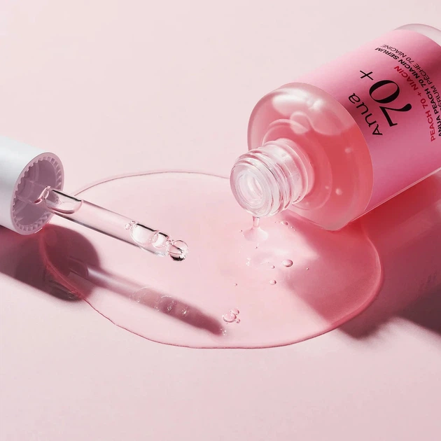 Сироватка ANUA Peach 70 Niacin Serum 70% 30 мл — освітлююча та зволожуюча для обличчя - изображение 7