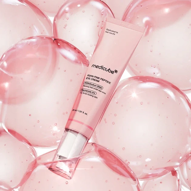 Крем для шкіри навколо очей MEDICUBE PDRN Pink Peptide Eye Cream 30 ml — зволоження, пружність та догляд від зморшок - изображение 2
