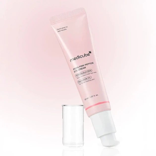 Крем для шкіри навколо очей MEDICUBE PDRN Pink Peptide Eye Cream 30 ml — зволоження, пружність та догляд від зморшок - изображение 6