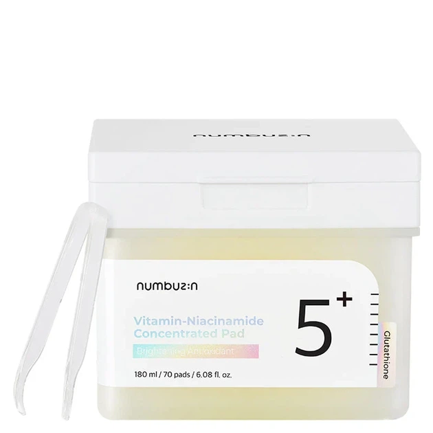 Пади для обличчя NUMBUZIN No.5 Vitamin Niacinamide Concentrated Pad 180 ml, 80 шт — зволоження, вирівнювання тону та боротьба з ак - Фото 1 Пади для обличчя NUMBUZIN No.5 Vitamin Niacinamide Concentrated Pad 180 ml, 80 шт — зволоження, вирівнювання тону та боротьба з ак - изображение 1