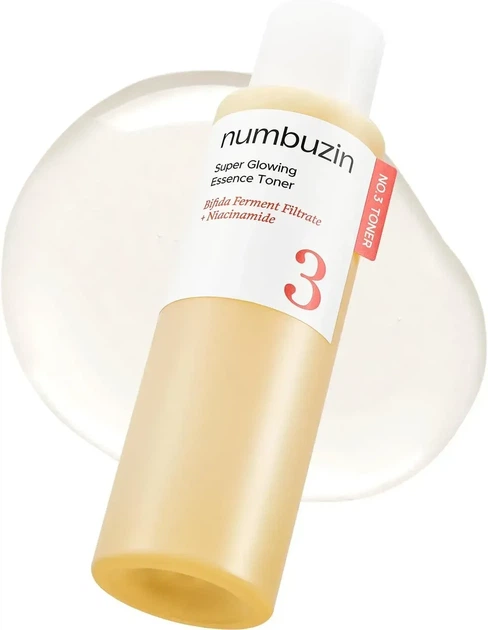 Тонер-есенція для сяйва шкіри NUMBUZIN No.3 Super Glowing Essence Toner 200 мл з ферментами та ніацинамідом - изображение 2