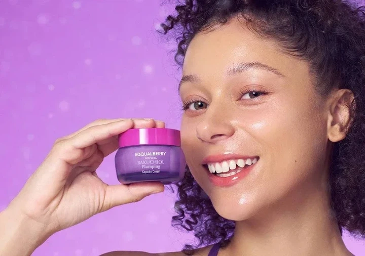 Крем для обличчя EQQUALBERRY Bakuchiol Plumping Capsule Cream 50 мл з бакучіолом та капсулами для пружності шкіри - изображение 8