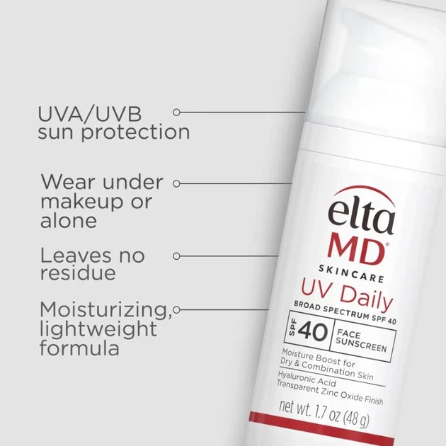 Сонцезахисний крем для обличчя ELTA MD UV Daily Face Sunscreen SPF40 48 г для зволоження та захисту шкіри - изображение 2