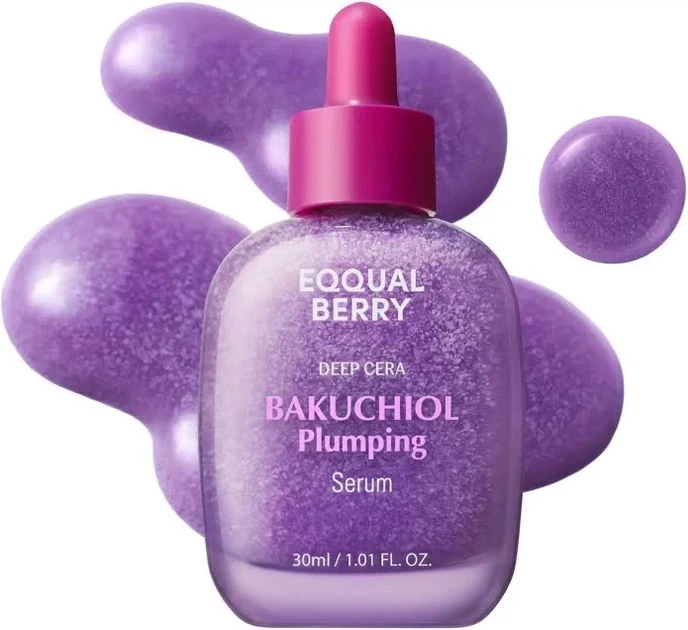Сироватка для обличчя EQQUALBERRY Bakuchiol Plumping Serum 30 мл з бакучіолом - изображение 2