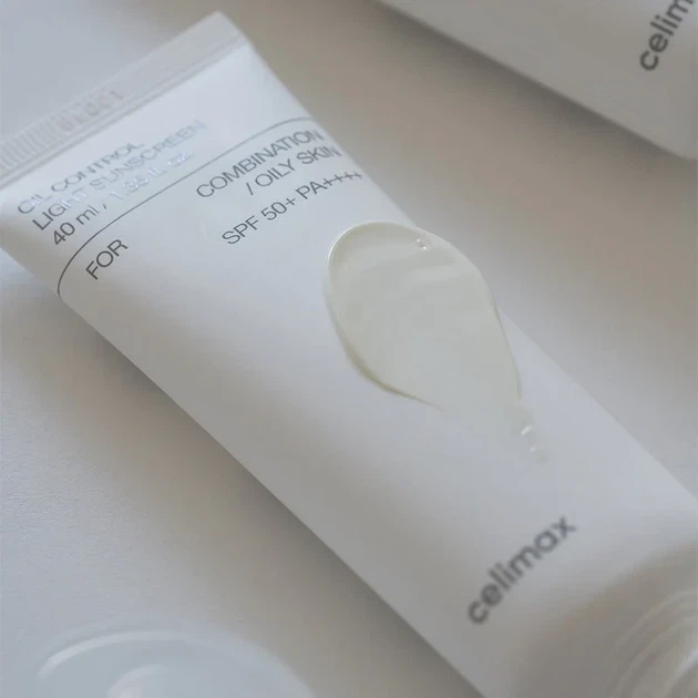 Сонцезахисний крем CELIMAX Oil Control Light Sunscreen 40 ml — захист SPF, контроль жирності та легке матування - зображення 2