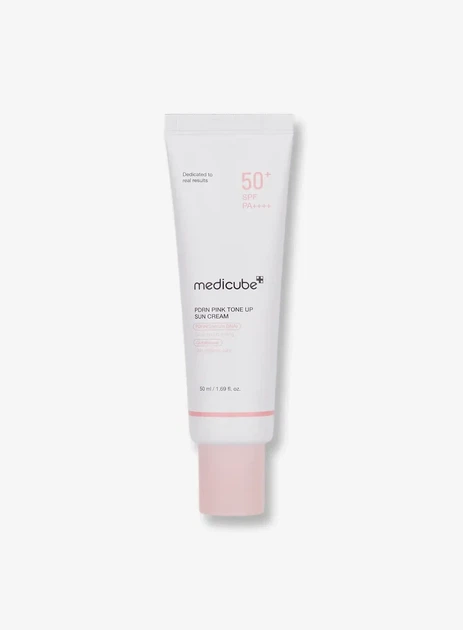 Сонцезахисний крем MEDICUBE PDRN Pink Tone Up Sun Cream SPF50+ PA++++ 50 ml — захист від сонця та вирівнювання тону шкіри - зображення 3