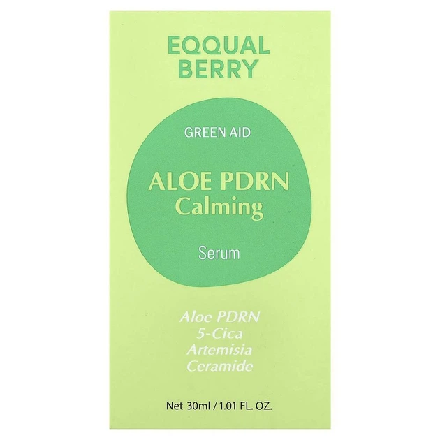 Заспокійлива сироватка для обличчя EQQUALBERRY Aloe PDRN Calming Serum 30 мл з алое та PDRN - изображение 2