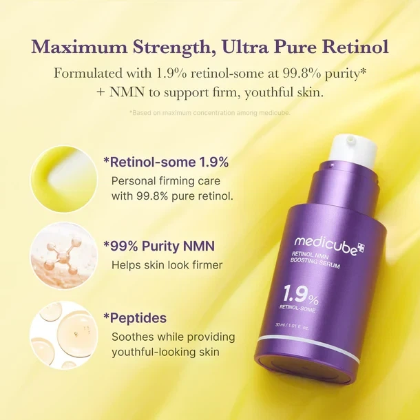 Сироватка для обличчя MEDICUBE Retinol NMN Boosting Serum 30 ml — проти зморшок та для пружності шкіри - изображение 7