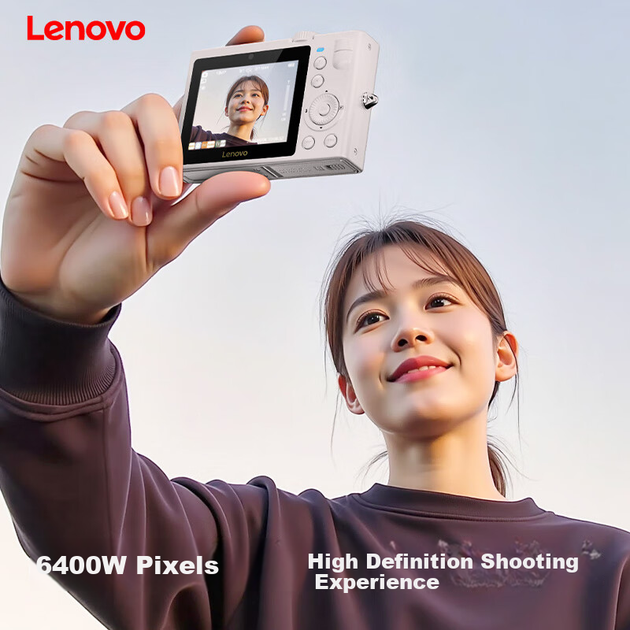 Цифрова селфі-камера Lenovo C55 Student Selfie 64MP високої чіткості, подарунок на день народження для дівчаток, бездзеркальна камера початкового рівня, для подорожей у кампус, альтернатива бездзеркальній CCD-камері, камера з картою пам'яті COMS, 128 ГБ - Фото 4 Цифрова селфі-камера Lenovo C55 Student Selfie 64MP високої чіткості, подарунок на день народження для дівчаток, бездзеркальна камера початкового рівня, для подорожей у кампус, альтернатива бездзеркальній CCD-камері, камера з картою пам'яті COMS, 128 ГБ - изображение 4