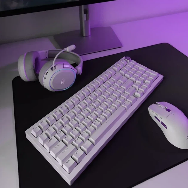 Беспроводная механическая клавиатура Proove Gaming Slicker Special Edition White, Huano Kobe Switch, RGB, (2.4G/Bluetooth/USB) - Фото 6 Беспроводная механическая клавиатура Proove Gaming Slicker Special Edition White, Huano Kobe Switch, RGB, (2.4G/Bluetooth/USB) - изображение 6