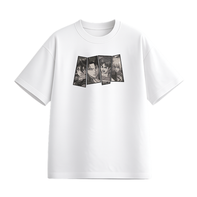 Футболка унісекс білий XL-3XL розмір Attack on Titan - Фото 1 Футболка унісекс білий XL-3XL розмір Attack on Titan - зображення 1