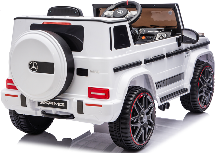 Детский электромобиль MERCEDES G63 12V белый с пультом управления Diego - Фото 9 Детский электромобиль MERCEDES G63 12V белый с пультом управления Diego - изображение 9