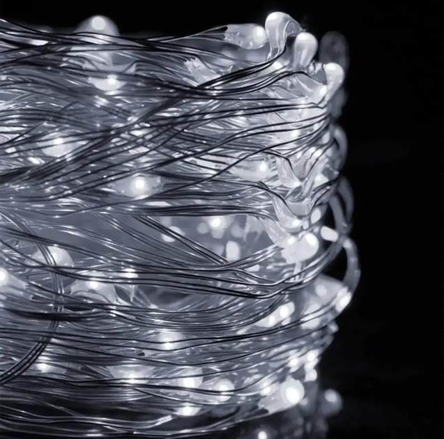 Гирлянда Конский хвост или лучи росы 500 LED 20 нитей 2.5м Холодный белый, 220v MA404white - изображение 2