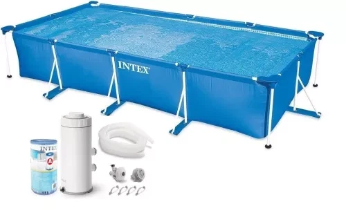 Каркасный бассейн Intex Small Frame 450×220×84 см 7127 л прямоугольный сборный бассейн с картриджным фильтр-насосом 2006 л/ч - изображение 6