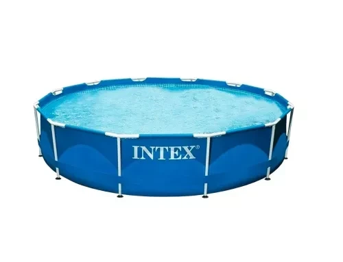 Каркасный бассейн Intex Metal Frame 366×76 см 6503 л круглый сборный садовый бассейн с трехслойной ПВХ-чашей для двора и дачи - изображение 6