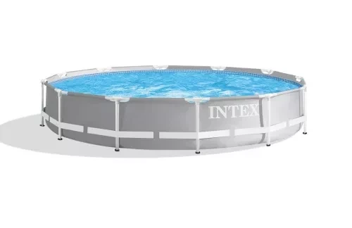 Каркасный бассейн Intex Prism Frame 366×76 см 6503 л круглый сборный бассейн с трехслойной ПВХ-чашей для двора и дачи - изображение 6