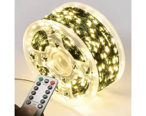 Светодиодная гирлянда (120 м, 1200 LED) на зеленой проволоке с пультом ДУ - Фото 1 Светодиодная гирлянда (120 м, 1200 LED) на зеленой проволоке с пультом ДУ - изображение 1