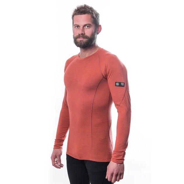 Термофутболка мужская Sensor Merino Active LS XXL терракотовая мериносовый материал - Фото 3 Термофутболка мужская Sensor Merino Active LS XXL терракотовая мериносовый материал - изображение 3