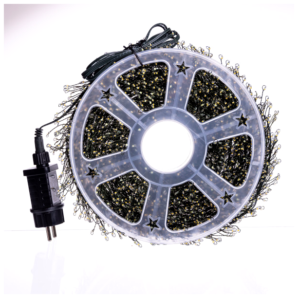 Гирлянда-нить 3000 LED 100 метров для дома зеленая медная проволока HM-4647 - изображение 10