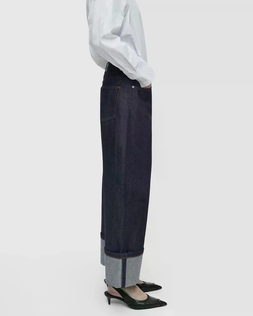 Джинси жіночі COS facade turn-up straight-leg jeans 1224871005 29 Синій - Фото 3 Джинси жіночі COS facade turn-up straight-leg jeans 1224871005 29 Синій - изображение 3