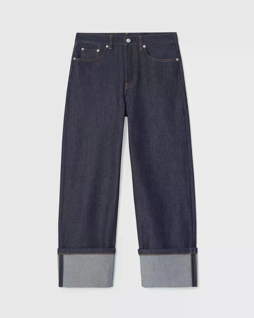 Джинси жіночі COS facade turn-up straight-leg jeans 1224871005 29 Синій - Фото 6 Джинси жіночі COS facade turn-up straight-leg jeans 1224871005 29 Синій - изображение 6