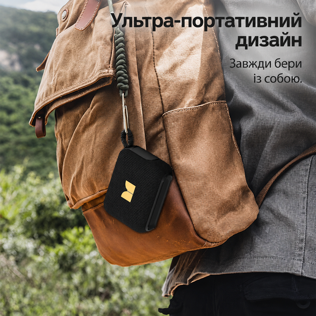 Портативная Bluetooth колонка MONSTER Cube D135 12W IPX7 беспроводная акустика для отдыха дома путешествий природы и заведений мощный звук Блютуз USB TF FM радио длительное время работы совместима с Android iPhone планшетами и ноутбуками - изображение 9