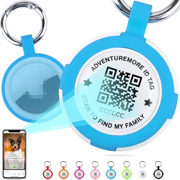 Розумний QR-брелок для тварин THINKPET Smart Tag Blue (без GPS-трекер) - Фото 1 Розумний QR-брелок для тварин THINKPET Smart Tag Blue (без GPS-трекер) - зображення 1
