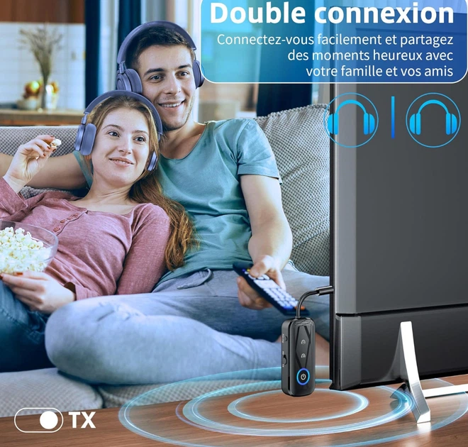 Bluetooth адаптер SONRU B110 2в1 (TX/RX) 5.3 AUX 3.5 мм, беспроводной передатчик и приемник для ТВ, авто, наушников - изображение 5
