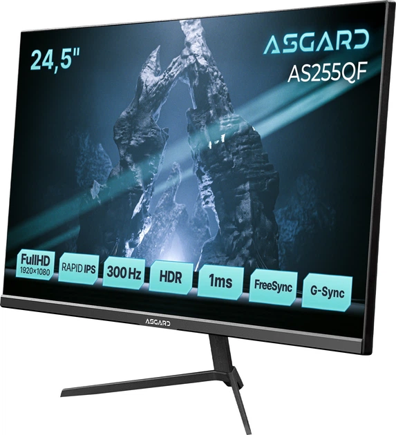 Монитор 24.5" ASGARD Gaming AS255QF IPS Black 300Hz - изображение 3