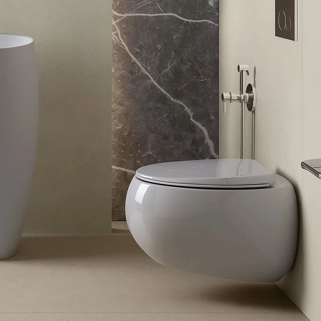 Унітаз підвісний RAK Ceramics Cloud CLOWC1446AWHA безобідковий з кришкою CLOSC3901WH Soft Close - зображення 2