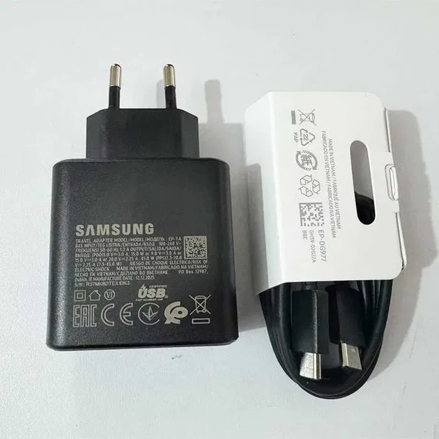 Быстрое зарядное устройство 45 Вт для телефонов Samsung Galaxy + USB-C - изображение 5