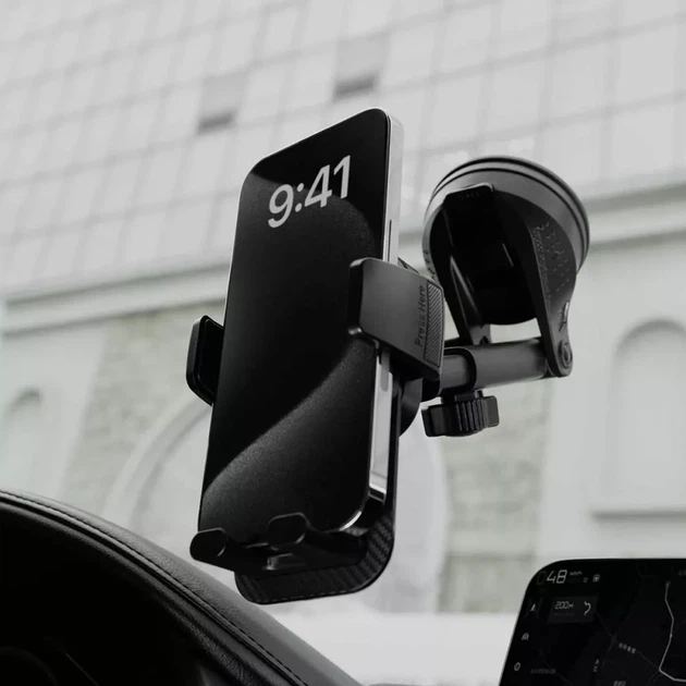 Автомобільний тримач Proove Carbon Clamp Suction Type Car Mount - зображення 3
