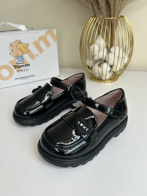 Туфлі для дівчаток TM Tom.m чорний лак 68129B, 30 розмір - изображение 4