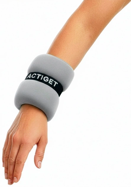 Обважнювачі-манжети для ніг та рук Actiget 2 x 1 кг Grey/Black (ACT0128) - Фото 4 Обважнювачі-манжети для ніг та рук Actiget 2 x 1 кг Grey/Black (ACT0128) - зображення 4