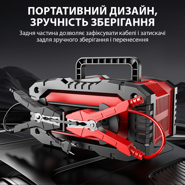 Автоматическое зарядное устройство FOXSUR 12V 20A / 24V 10A для аккумуляторов AGM, GEL, EFB, SLA, WET, LiFePO4 с LCD-дисплеем и режимом Repair - изображение 8