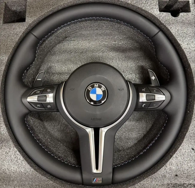 Кожаный M-руль с подогревом в стиле M3 для BMW F-серии — BMW F20 F21 F23 F30 F31 F32 F33 F36 X3 F25 X5 F15 F01 F02 F06 F07 F10 F11 F12 F13 - изображение 8