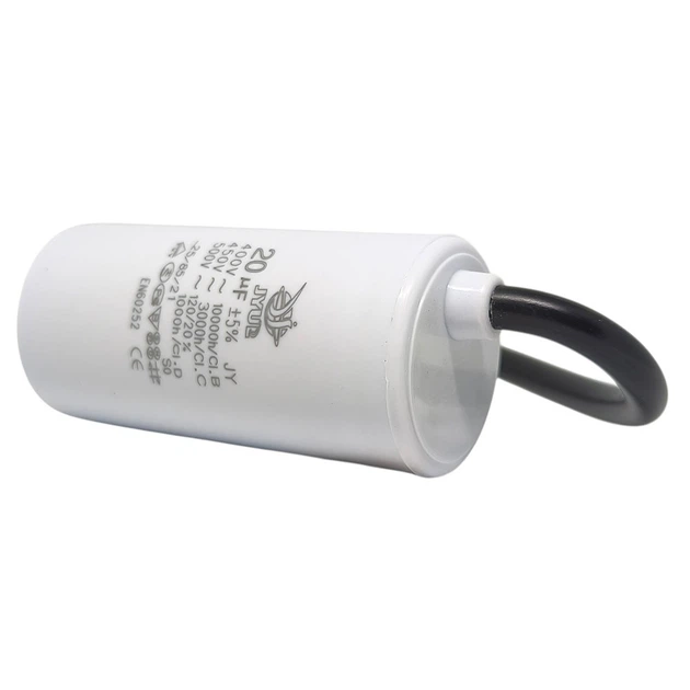 Конденсатор CBB60 20 мкФ 450 V (±5%) Small JYUL с кабелем - изображение 2
