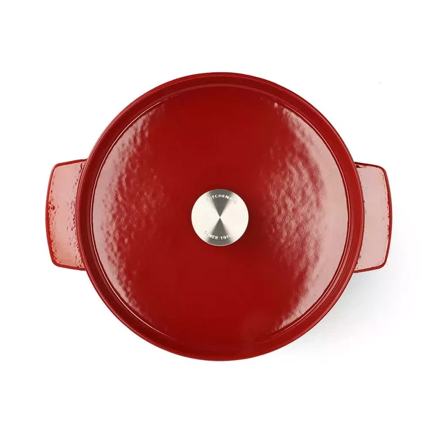 Каструля чавунна з кришкою KitchenAid 26 см 5,2 л червона (CC006060-001) - Фото 10 Каструля чавунна з кришкою KitchenAid 26 см 5,2 л червона (CC006060-001) - зображення 10