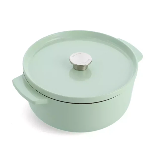 Каструля чавунна з кришкою KitchenAid 26 см 5,2 л колір фісташковий (CC007434-001) - зображення 10