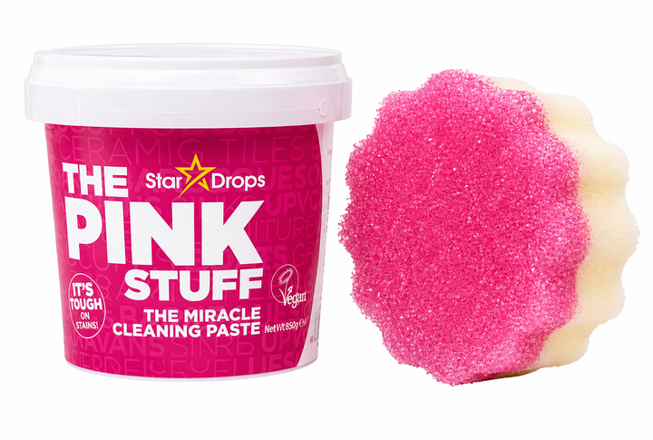 Набір для прибирання The Pink Stuff: чистяча паста 850 г + двостороння губка Squeezy Dual - Фото 2 Набір для прибирання The Pink Stuff: чистяча паста 850 г + двостороння губка Squeezy Dual - зображення 2