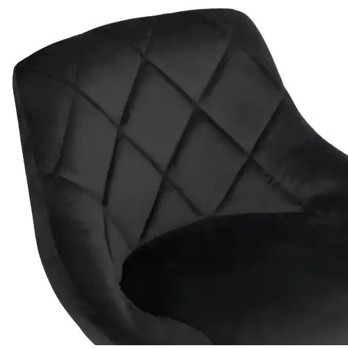 Барный стул Hoker TOLEDO VELVET Черный велюр, 46х36х106 см - регулируемое строение, поворотное сиденье - изображение 3
