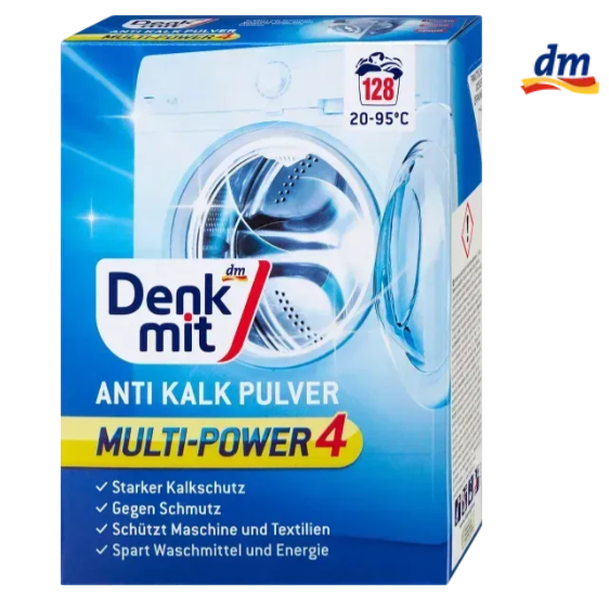 Порошок антинакип для пральної машини DenkMit Anti-Kalk, 1,5 кг — 128 прань - Фото 1 Порошок антинакип для пральної машини DenkMit Anti-Kalk, 1,5 кг — 128 прань - зображення 1