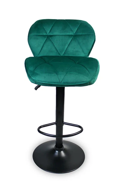 Барный стул Hoker SEVILLA VELVET Зеленый 44х38х105 см – комфортное поворотное сиденье, регулируемая высота - изображение 4