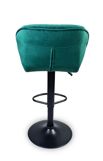 Барный стул Hoker SEVILLA VELVET Зеленый 44х38х105 см – комфортное поворотное сиденье, регулируемая высота - изображение 8