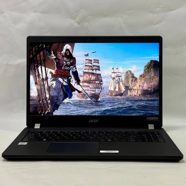 Ноутбук Acer TravelMate P215-52 (TMP215-52-547H) / 15.6" (1366x768) TN / Intel Core i5-10210U (4 (8) ядра по 1.6 - 4.2 GHz) / 16 GB DDR4 / 512 GB SSD / Intel UHD Graphics / WebCam / Windows 11 Pro б/в + Подарунок Бездротова миша - зображення 2