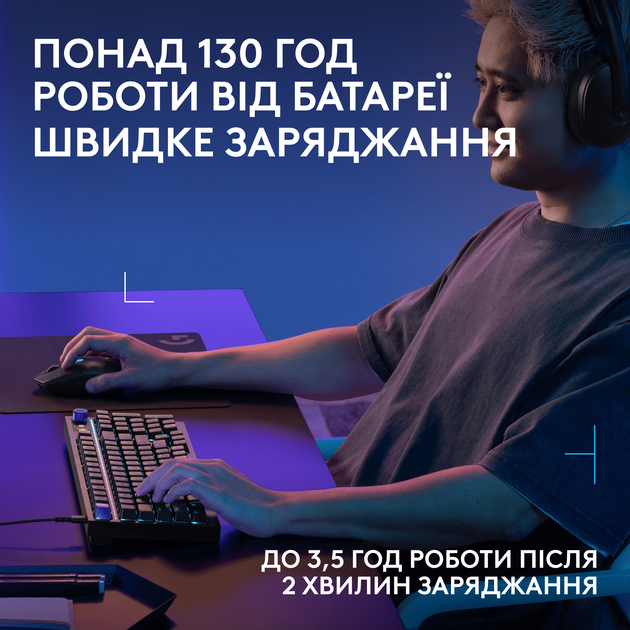 Миша Logitech G305 X SUPERLIGHT Black (910-007739) (7285519) - изображение 9
