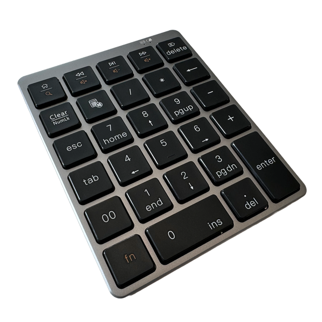 Бездротова Bluetooth NumPad клавіатура-хаб з 2 USB портами, нампед-кейпад для ПК/ноутбука, Windows/Mac/iOS, кейпед - зображення 2