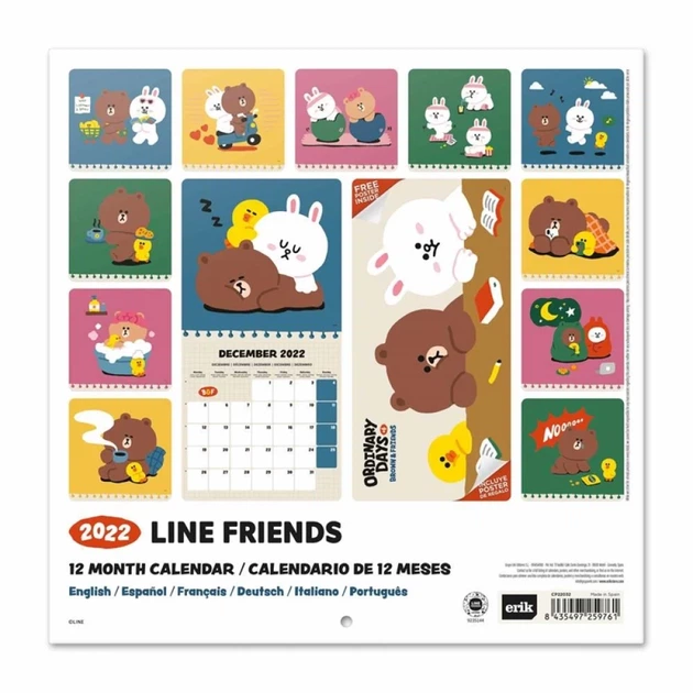 Календарь настенный BT21 2022 30x30 cm (CP22032) - Фото 2 Календарь настенный BT21 2022 30x30 cm (CP22032) - изображение 2