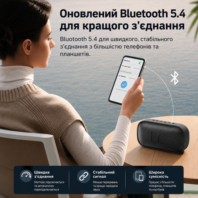 Портативная Bluetooth колонка MONSTER S-Classic D133 14W IPX7 беспроводная акустика для отдыха дома путешествий природы и заведений мощный звук Блютуз USB TF FM радио длительное время работы совместима с Android iPhone планшетами и ноутбуками - изображение 9
